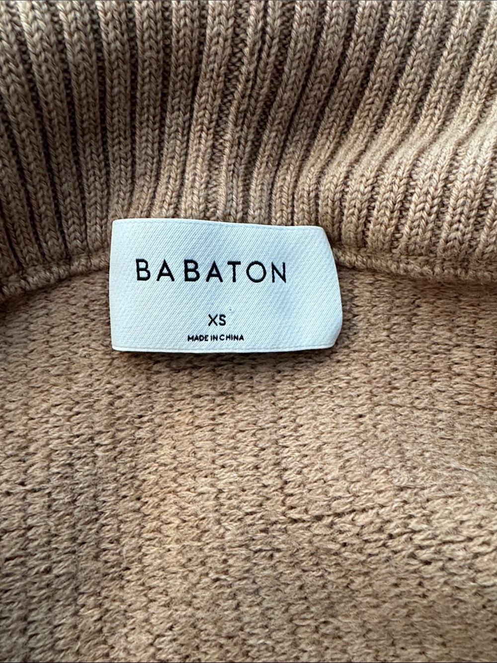 Babaton Ribbed Shawl Collar Cardigan - Tan - Picture 4 of 5
